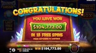 Diamond Cascade max win video 2